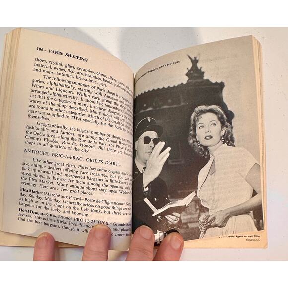 TWA 1960s Travel Tips France Fly TWA Jets Pocket Travel Guide 1963 - Picture 3 of 4